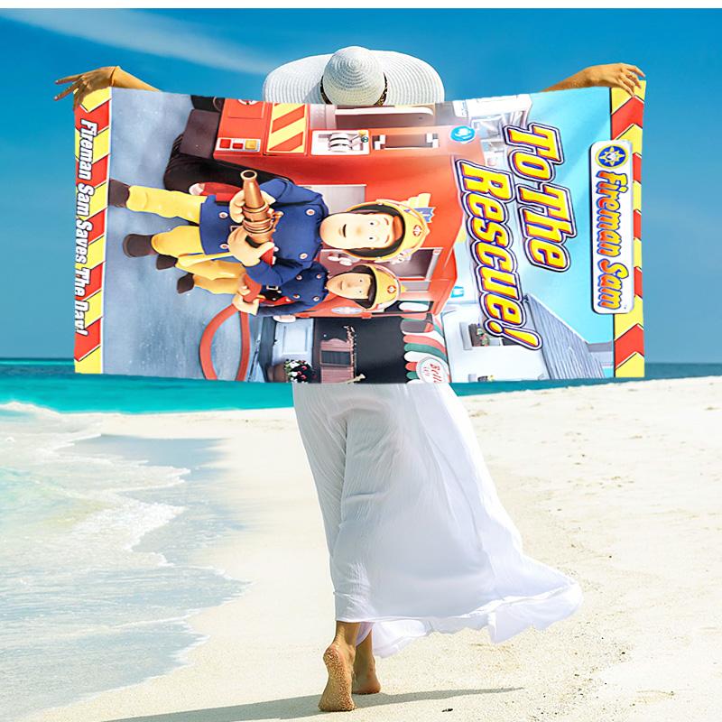 1pc Fire Brigade Adventure beach towel,quick drying absorbent beach towel,outdoor sports swimming beach towel,Soft and comfortable Y72838