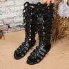 Fashion Women Sandals Summer Cool Boots Sexy Open Toe Cut-out Gladiator Flat Sandals Women Fashion Rome Street Style Shoes for Women