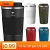 Car Sticker Tesla Double Stainless Steel 304 Coffee Thermos Mug Leak-Proof Non-Slip Car Vacuum Flask Travel Thermal Water Bottle