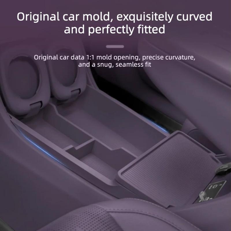 For Leapmotor B10 2025 2026 Wireless Charging Silicone Pad Central Control Silicone Storage Box Modify Accessories