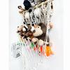 Cotton Stuffed Animal Storage Net With Wooden Rods For Nordic Style Room Decor Toys Blankets Soft