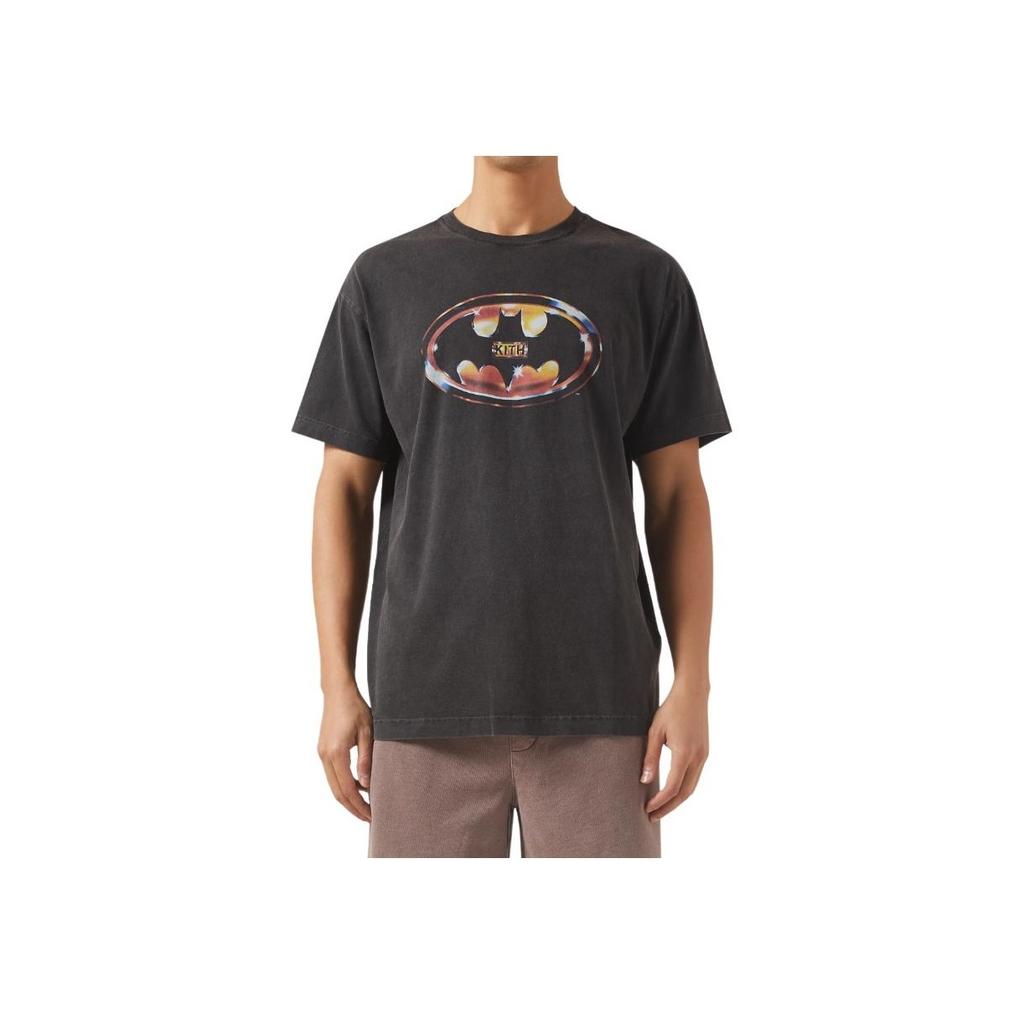 Kith x Batman Logo Vintage Tee Black Men Tops KHM032794-001