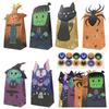 24pcs Halloween Treat Bags Party Tote Bag Packs Trick or Treat Goody Bags with Stickers Gift Bag Halloween Gift Bags Party Favor Bags Gift Wrap Bags