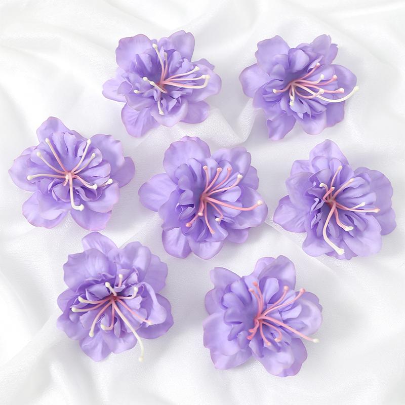 10/20Pcs 6cm Silk Artificial Cherry Blossom Head for Home Room Dceoration Bridal Wedding Decoration DIY Wreath Accessories