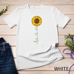 Let It Be - Peace Sign Sunflower Hippie Gypsy Soul T Shirt Unisex T-shirt 1 S