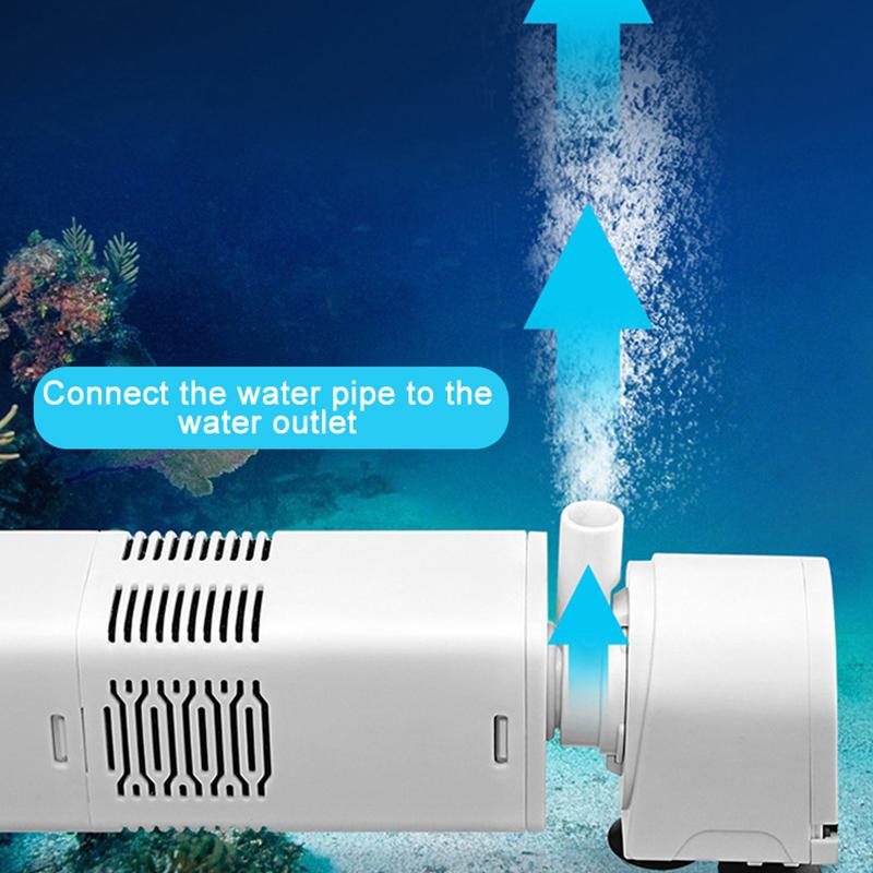 5 In 1 Aquarium Filter Pump Fish Tank Submersible Air Oxygen Aerator Aquarium Air Pump Water Circulation Changer Pump Wave Maker
