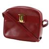Salvatore Ferragamo Vala Shoulder Bag D21 3096 Red Calfskin Women Used