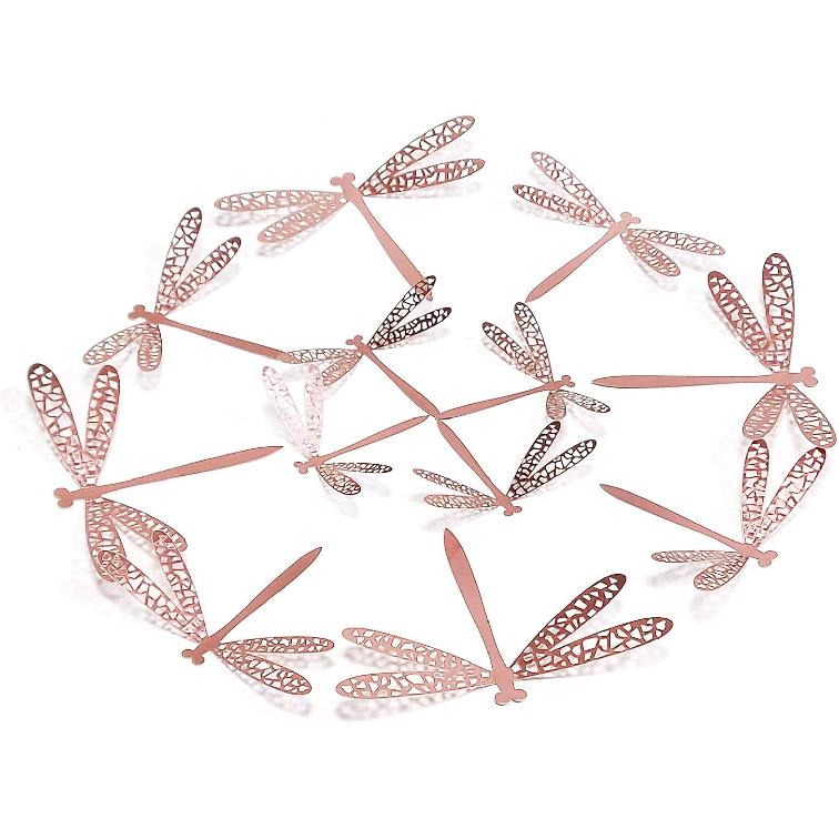 60 Pieces 3D Dragonfly Wall Art Decor Stickers Silver Dragonfly Wall Decoration Window Wall Decals Stickers for Party/Doors/Bedroom Living