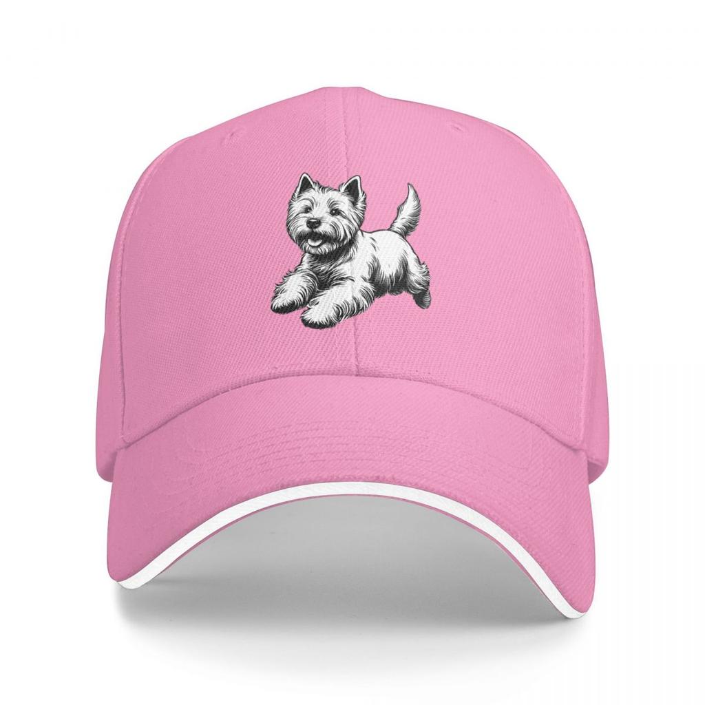 Peeking Dog West Highland White Terrier Baseball Caps Snapback Baseball Hats Breathable Casual Casquette Outdoor Unisex