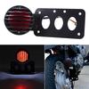 Universal Motorcycle LED Tail Brake Light Side Mount License Plate Bracket Vintage Round Grille Rear Stop Lamp for Harley Sportster Bobber