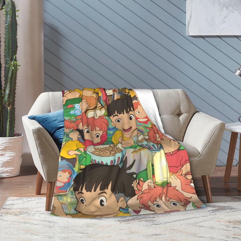 Ponyoed Merch Blanket Warm Cozy Fluffy Throw Blankets for Bed 50x60 Inches Multiple Sizes Throws And Blankets