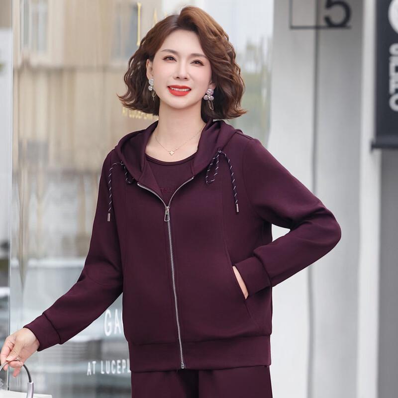 YUZHAOLIN Women's Spring Hooded Sweatshirt 3-Piece Set