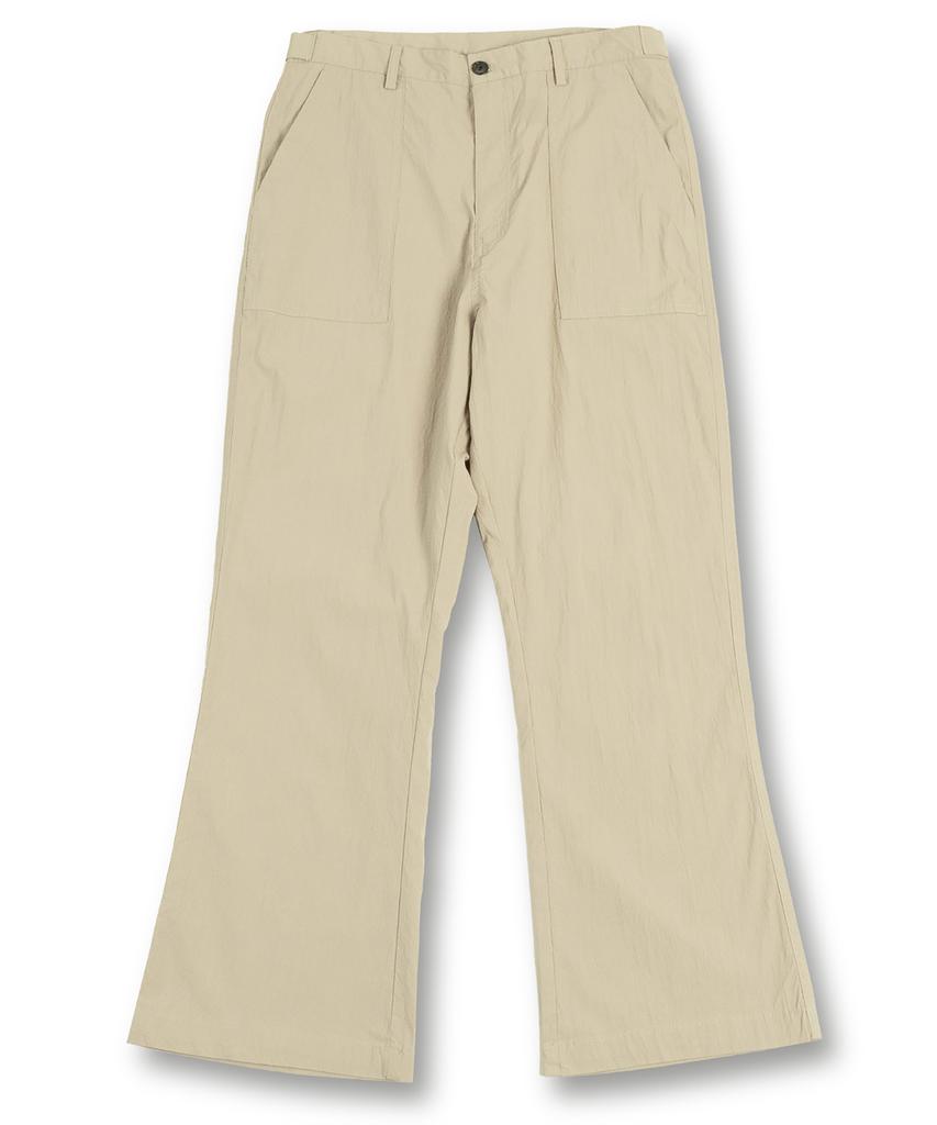 MUDSALT Seersucker Fatigue Pants Beige