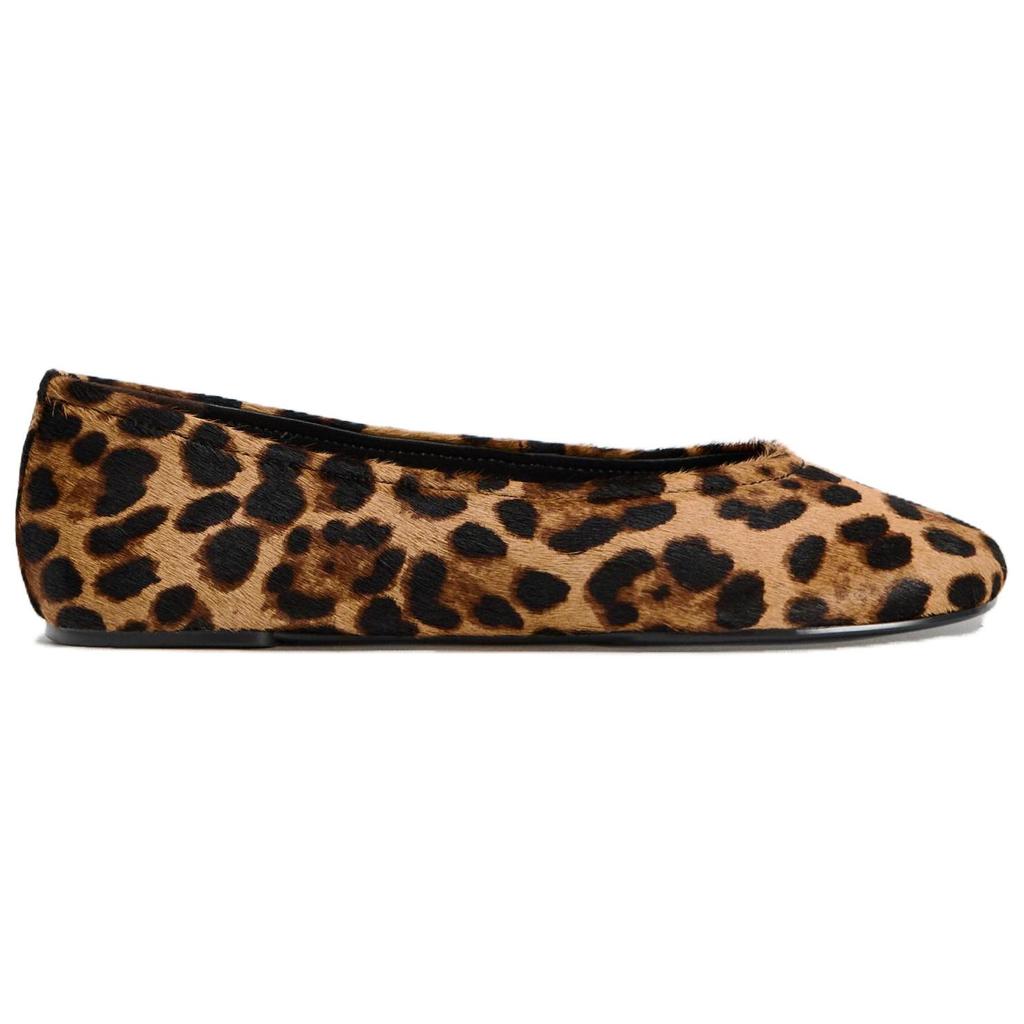 Zara Leather Color-Blocked Casual Flats Women Flats Leopard-print 12552410195