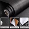 Waterproof Black Wood Grain Self-Adhesive Wallpaper for Light-Blocking and Furniture Renovation