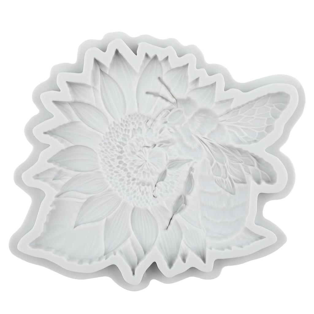 Bee Silicone Mold Sunflower Fondant Molds Cake Decorating Tools Cupcake Topper Candy Sugar Craft Gum Paste Polymer Clay
