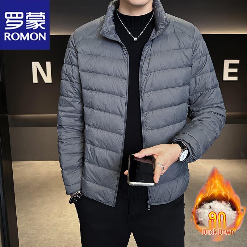 ROMON Men s Lightweight Stand Collar Down Jacket 3XL