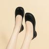 Comfortable Shoes Black Autumn Not Tired Feet Soft Soles Professional Soft Leather Shoes Flat Interview Single Shoes
