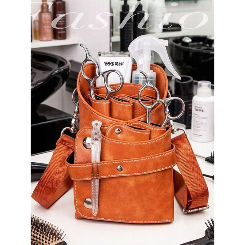Retro Hairdressing Scissor Kit Dedicated for Hair Stylist Waist Bag Hairdressing Tool Kit New Arrival Pet Beauty Scissor Kit Shoulder Bag