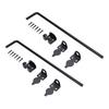 2 Set Cane Bolt Gate Drop Rod 18in Wood Fence Heavy Duty Hardware Ground Latch Metal Stopper Iron Gate Pin