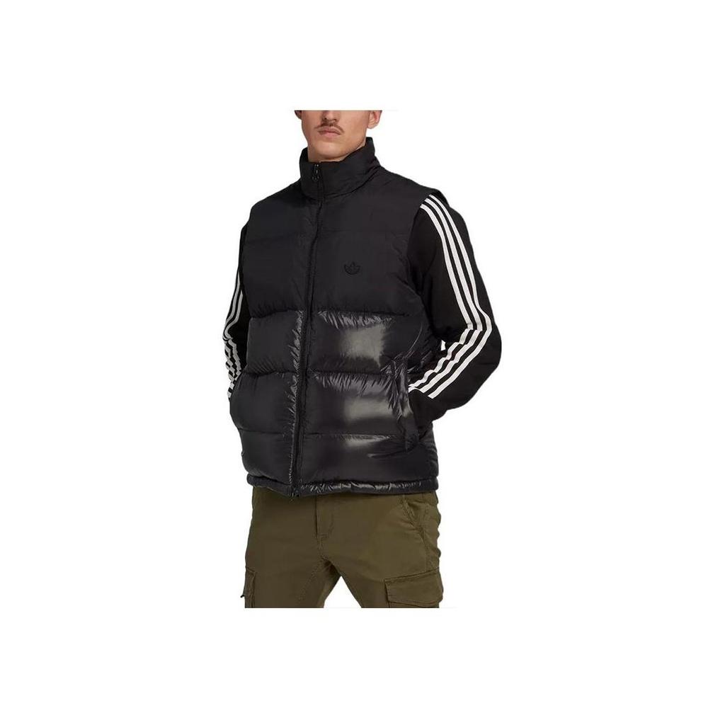 Adidas Down Regen Regular Fit Stand Collar Quilted Puffer Vest Men Black HL9185