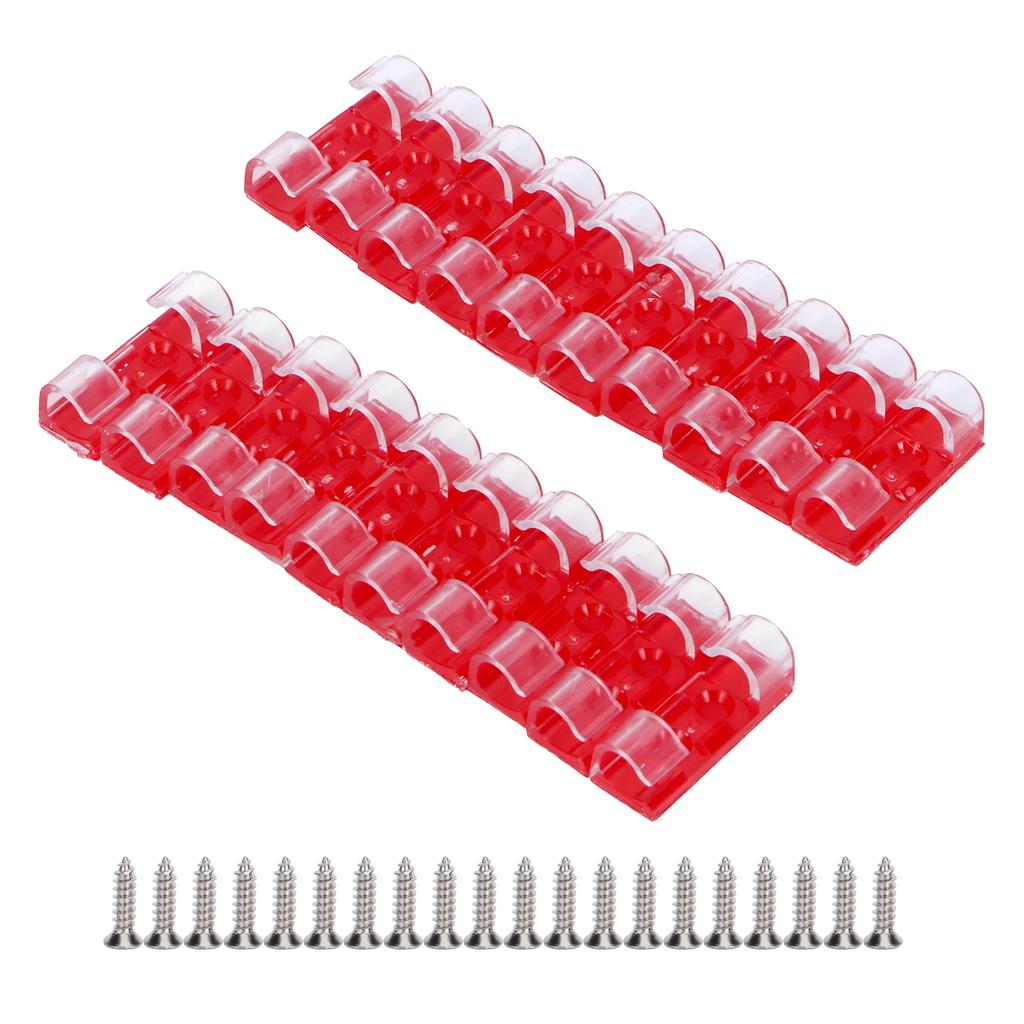 20Pcs Wire Clamp Self Adhesive Line Cable Clip Buckle Fastener Desktop Organizer(Transparent )