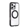 For iPhone 16 Pro Max Magnetic Case Stress Relief Kickstand TPU + PC Transparent Protective Phone Cover