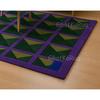 Modern Geometric Purple And Green  Purple Green Abstract Living Room Carpet Bold Designer  Rug