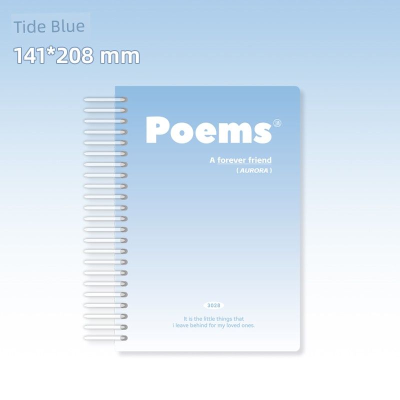 

Class Two Gradient Color Series Single Coil Notebook Student Postgraduate Entrance Examination Notebook Book Horizontal Line Notepad Diary Book K Tide Blue -160 sheets/Book