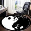 1pc Panda YinYang Office Round Area Rug, Indoor Mat Suitable For Office, Under Office Chairs Bedroom Living Room Home Decor, Room Deco