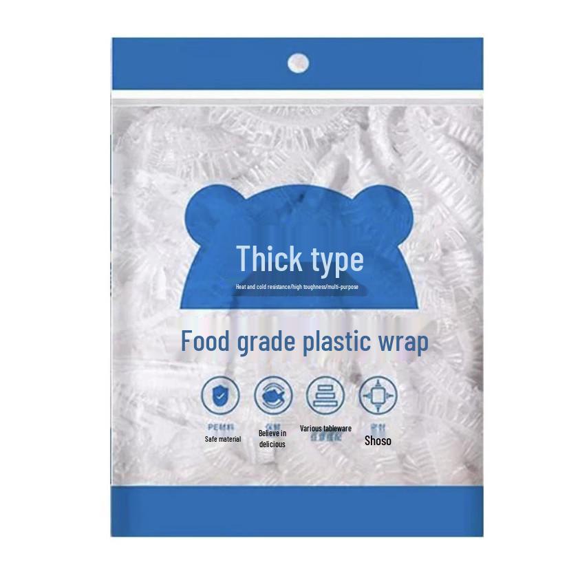Disposable Elastic Food Bowl Covers, Fridge-Safe and Food-Grade, Bath Cap Style.