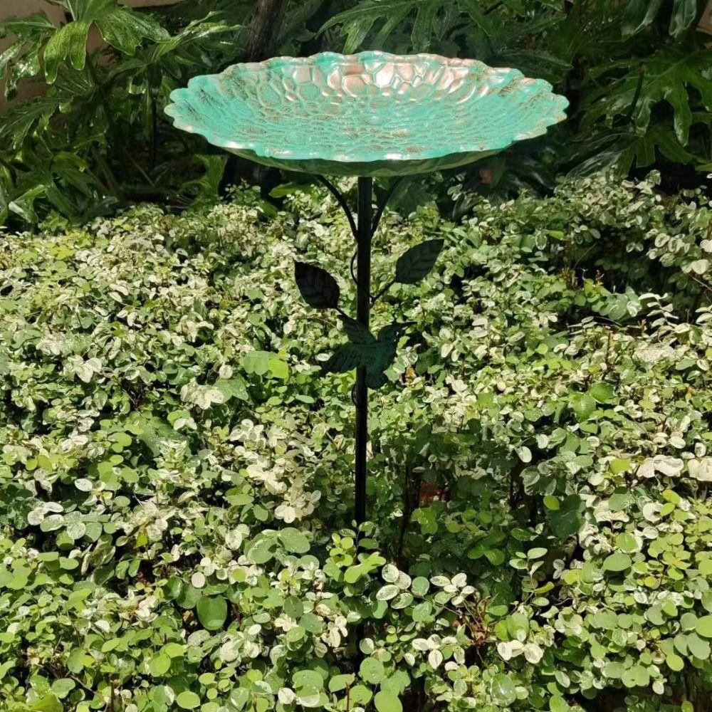Iron Bird Feeder Ground Plugin Durable Bird Feeding Dish Bird Raising Tool Bird Water Bowl  Outdoor