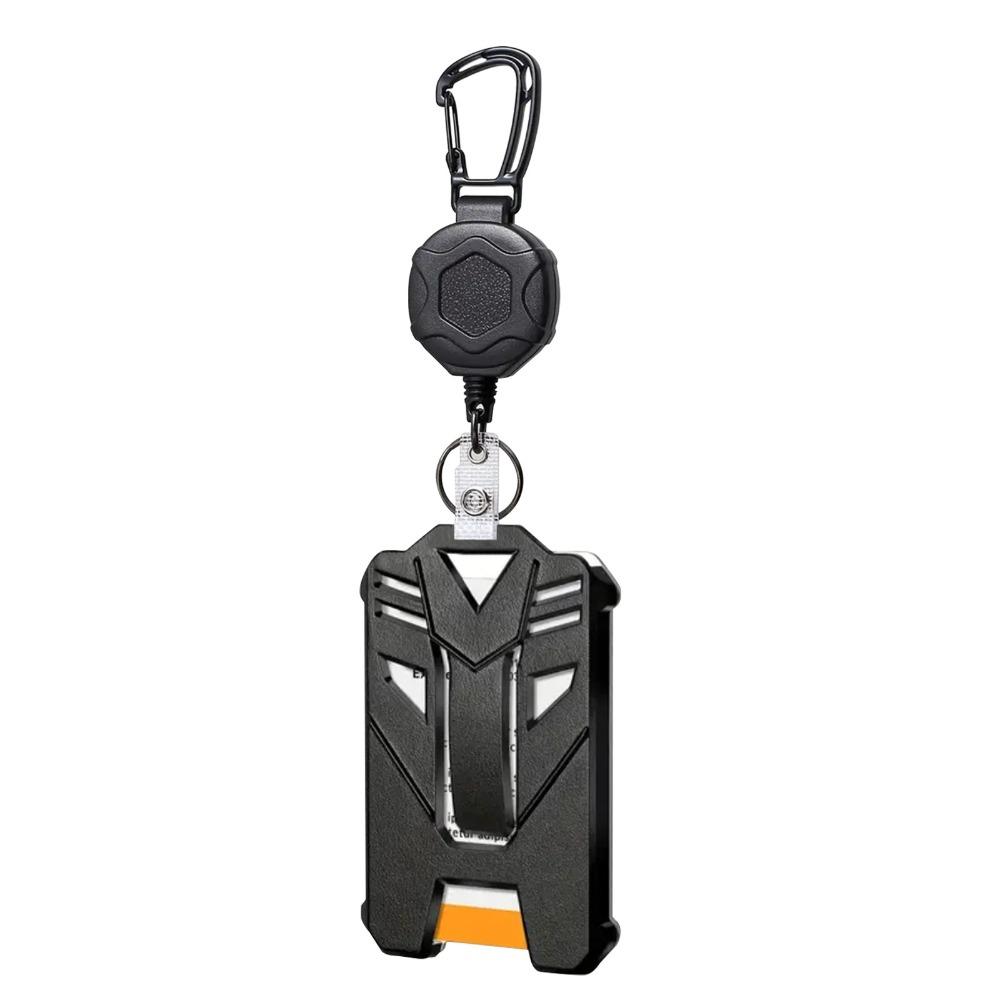 Strong Steel ID Card Holder Wire Rope Bus Card Cover Retractable Badge Reel  Outdoor Keychain