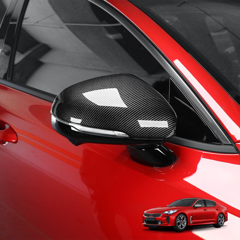RHD Für Kia Stinger Carbonfaser Konsolenpanelabdeckung Scheinwerferverstellung Oberer Luftauslass Klimaanlagenpanelabdeckung