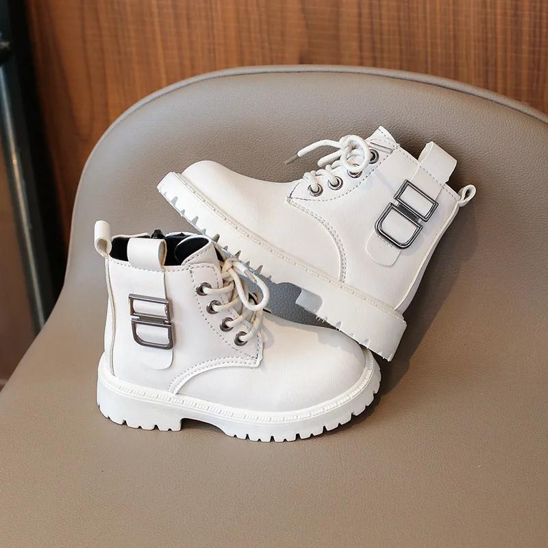 2024 Children Short Boots for Girls Autumn Winter New Fashion Korean Style Soft Bottom Casual Anti-slippery Trendy Zipper Shoes