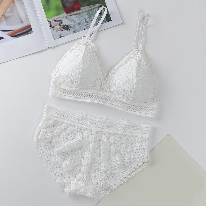 Ladies Underwired Bra Lace Beauty Back Suit Underwear