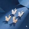 Exquisite Leaves Stud Earrings for Women Sparkling Zircon Butterfly Tassel Earring Cute Delicate Jewelry Girls Gifts Wholesal
