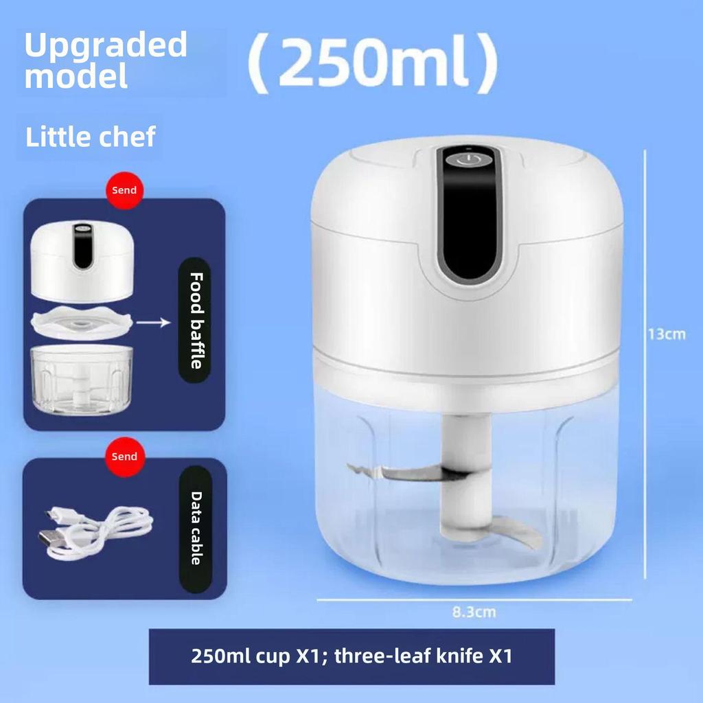 Electric Garlic Paste Maker & Multifunctional Food Grinder: Small Garlic Crusher for Baby Food & Meat.