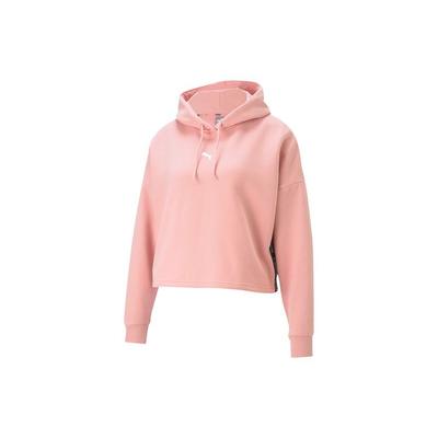 Noites Metálicas Pulôver com Capuz Forrado em Fleece Moletom Esportivo Casual Curto Moletom Feminino Rosa de Recém-casados 587148-14
