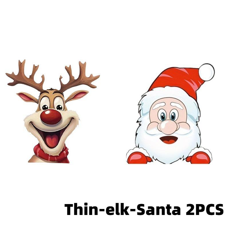 Car stickers, Christmas holiday reindeer car window stickers, side window and bumper Christmas reindeer decorative stickers 1PC