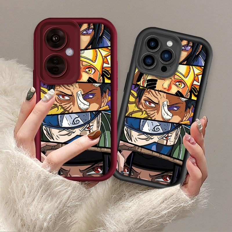 Cartoon Naruto Printed Fashion Case Flexible Soft Silicone TPU Shell Full Back Cover for iPhone Samsung