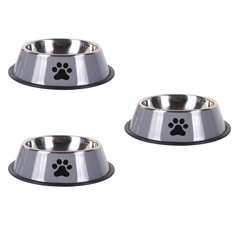 Stainless steel large capacity pet bowl dog food bowl multiple specifications anti-fall food bowl food bowl feeding pet supplies