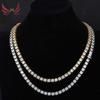 2025 Fashion Jewelry Gold Plated Silver Hip Hop 6mm Cuban Chain Link Chains Zircon Tennis Necklace for Men and Women