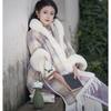 Long Cape Shawl with Cheongsam Outerwear Fleece-lined Thickened Jacket Tassel Top