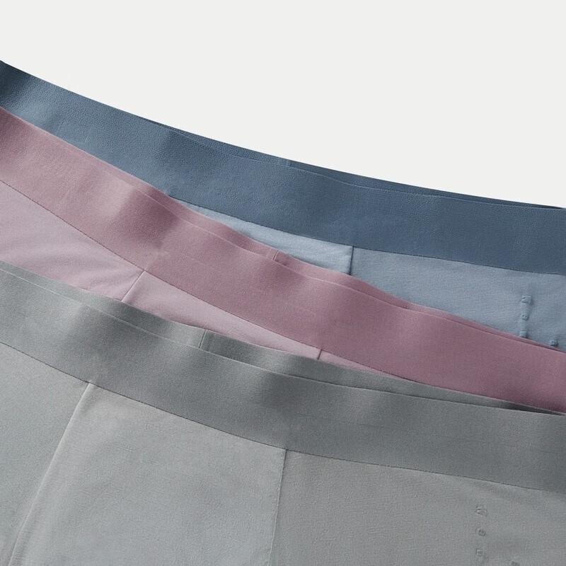 HLA Men's 3-Pack Seamless Boxer Briefs with 3A Antibacterial