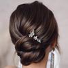 European & American Green Rhinestone Hairpin: Elegant U-Shaped Wedding Hair Accessory for Qipao Dresses.