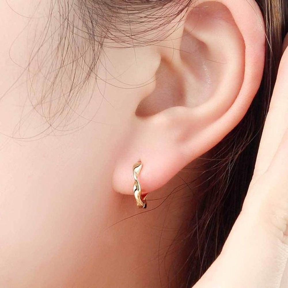 Silver ring earrings, women's silver earrings, twist earrings, women's earrings, 925 silver earrings, twist earrings