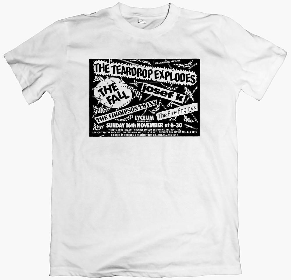 The Fall Teardrop Explodes Josef K Fire Engines Tshirt 80s Post Punk Band Tee M