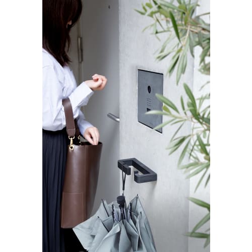 Morita Aluminum Industry Entrance Hook, ViK (Vik) Umbrella Stand, Maximum Load Capacity 10kg, Multi-Hook, Black