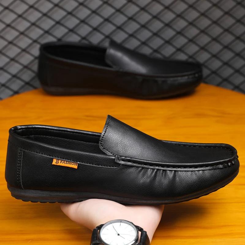 Fashion New Leather Men's Casual Shoes Male Lazy Shoes Breathable Loafers  Luxury Brand Moccasins Comfort Slip-on Driving Shoe